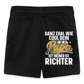 Richter Papa Vater Vatertag Cooler Papa - Baby Shorts - Schwarz - Vorne