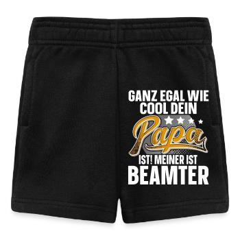 Beamter Papa Vater Vatertag Cooler Papa - Baby Shorts - Schwarz - Vorne