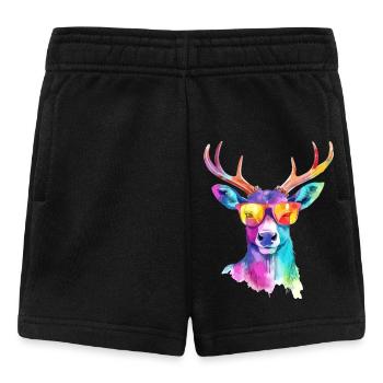 Zazo der Hirsch - Baby Shorts - Schwarz - Vorne