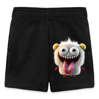 Joyeux Halloween mignon monstre langue de plaisir effrayant - Short Bébé - noir - Devant