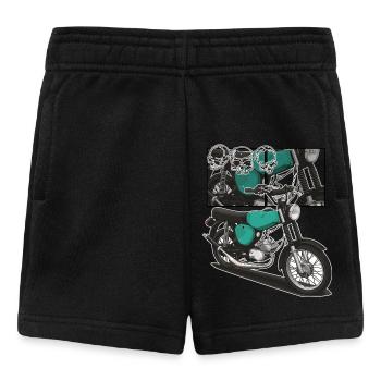 S51 (türkis) // Illustration - Baby Shorts - Schwarz - Vorne