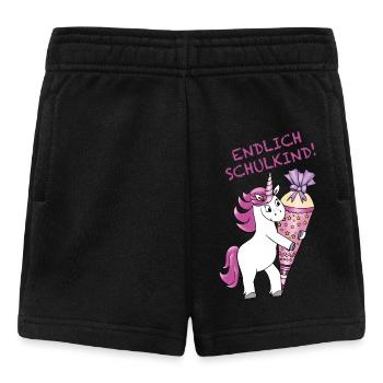 Inscription à l’école Licorne avec cône de sucre Retour à l’école - Short Bébé - noir - Devant