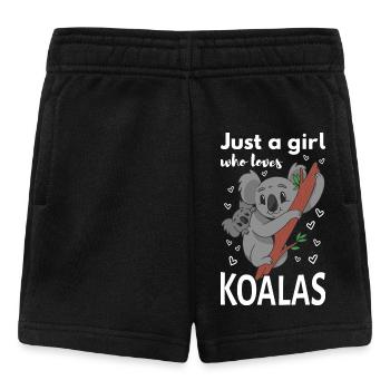 Nur ein Mädchen, das Koalas II liebt - Baby Shorts - Schwarz - Vorne