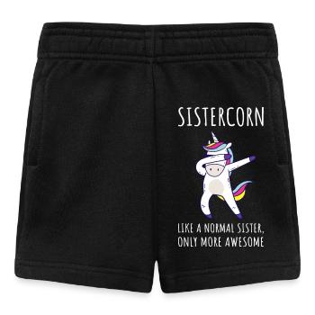 Sistercorn IV - Awesome Sister Unicorn - Baby Shorts - black - Front