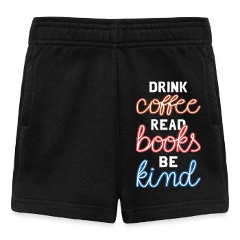 Boire du café Lire des livres Être gentil II - Short Bébé - noir - Devant