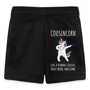 Cousincorn IV - Awesome Cousin Einhorn - Baby Shorts - Schwarz - Vorne