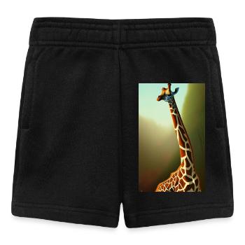 Dessin de bande dessinée Girafe Girafe - Short Bébé - noir - Devant