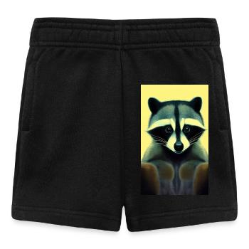 Comic-Karikatur eines nordamerikanischen Waschbären - Baby Shorts - Schwarz - Vorne