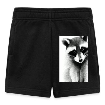 Comic-Karikatur eines nordamerikanischen Waschbären - Baby Shorts - Schwarz - Vorne