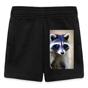 Comic-Karikatur eines nordamerikanischen Waschbären - Baby Shorts - Schwarz - Vorne