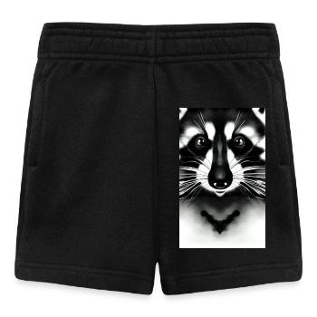 Comic-Karikatur eines nordamerikanischen Waschbären - Baby Shorts - Schwarz - Vorne