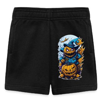 Halloween Kürbis Monster - Baby Shorts - Schwarz - Vorne
