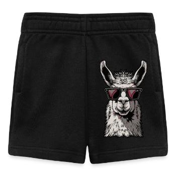 Funny Llama Alpaca - Baby Shorts - black - Front