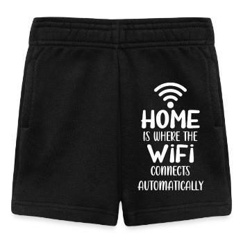 La maison est l’endroit où le Wifi se connecte automatiquement - Short Bébé - noir - Devant