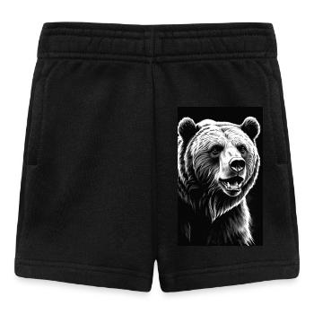 Bear | Brown Bear | Grizzly Bear | Animals - Baby Shorts - black - Front