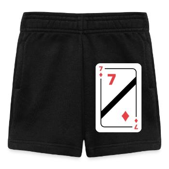 Karo Sieben Spielkarte Pokerkarte - Baby Shorts - Schwarz - Vorne