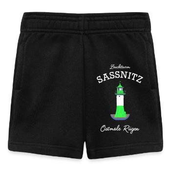 Ruegen, phare Sassnitz Ostmole, mer Baltique - Short Bébé - noir - Devant