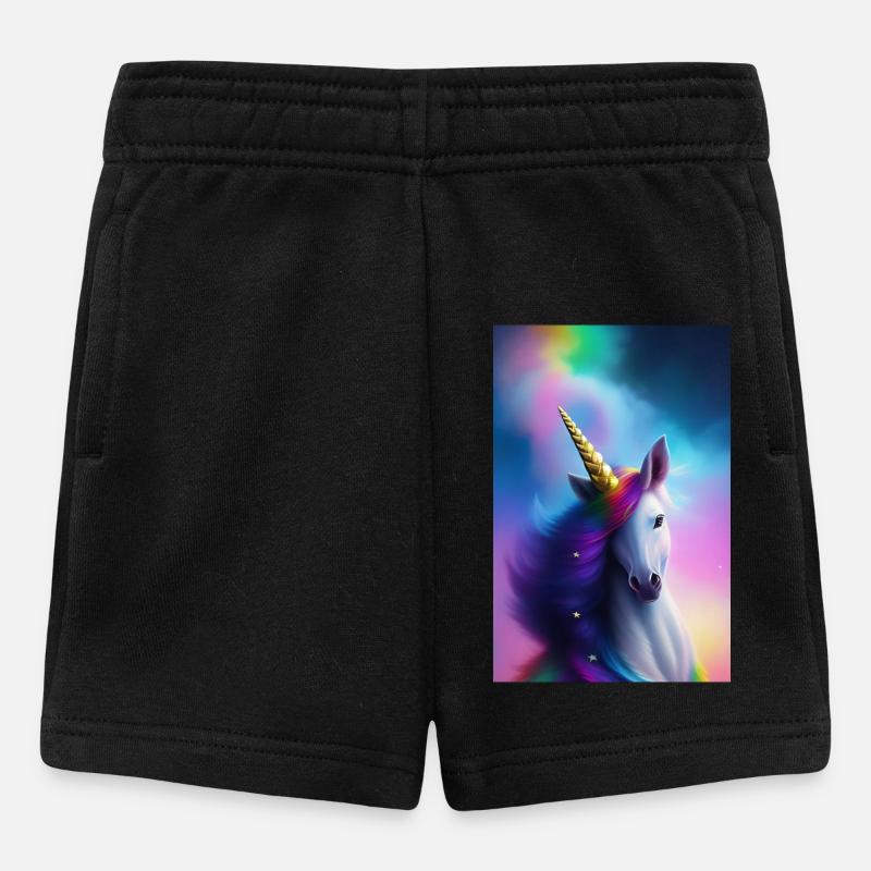 Einhorn - Baby Shorts - Schwarz