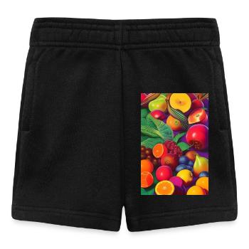Früchte - Baby Shorts - Schwarz - Vorne