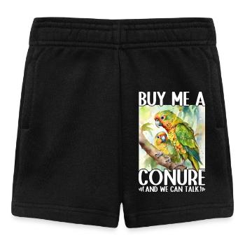 Buy me a parakeet and we can talk Conure - Baby Shorts - black - Front