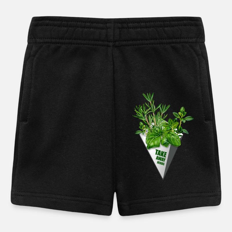 Herbes à emporter - impression amusante pour les gourmets - Short Bébé - noir
