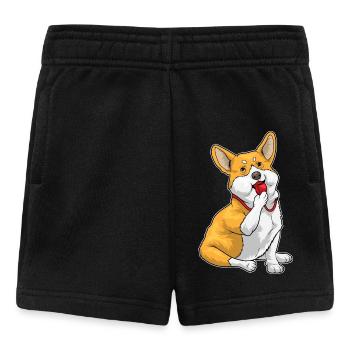 Corgi Referee Whistle - Baby Shorts - black - Front