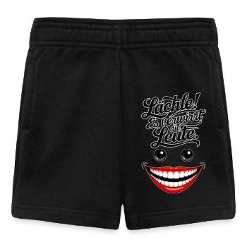 Immer lächeln - Baby Shorts - Schwarz - Vorne