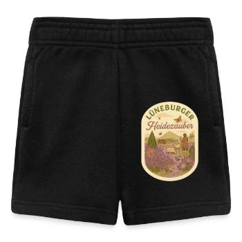 Lüneburger Heide Shirt – Heidezauber Urlaub Design - Baby Shorts - Schwarz - Vorne