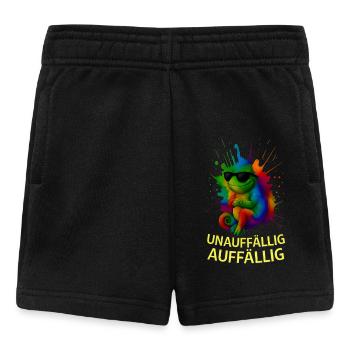 Caméléon arc-en-ciel avec style - Short Bébé - noir - Devant