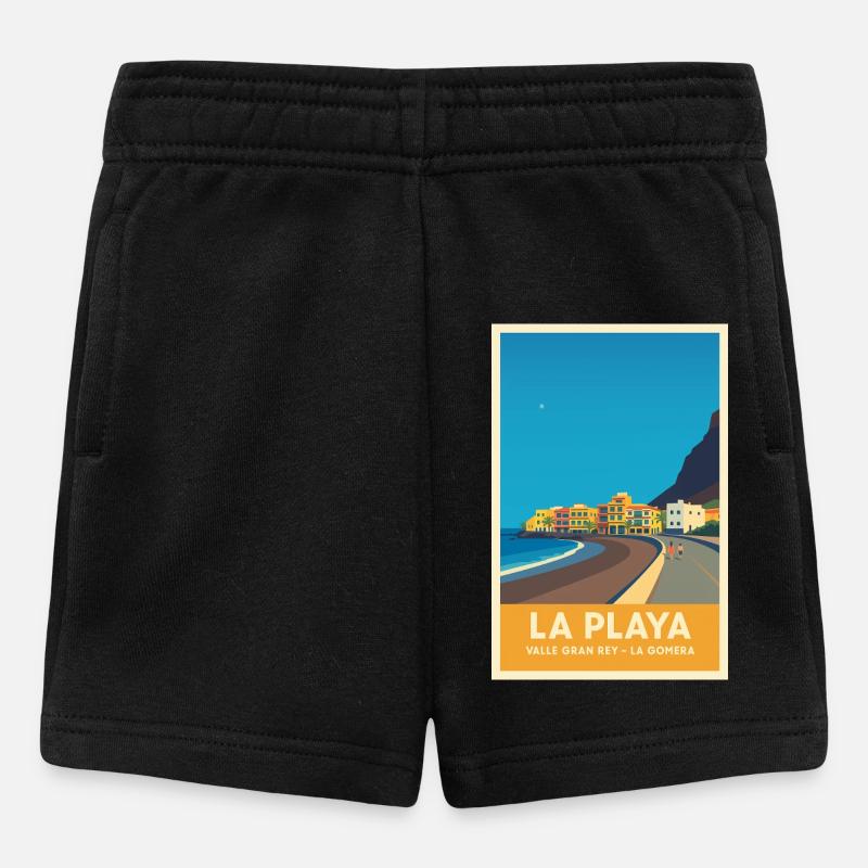 La Playa Affiche Valle Gran Rey - Short Bébé - noir