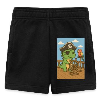 Dino Doni der Pirat – Auf großer Schatzsuche! - Baby Shorts - Schwarz - Vorne