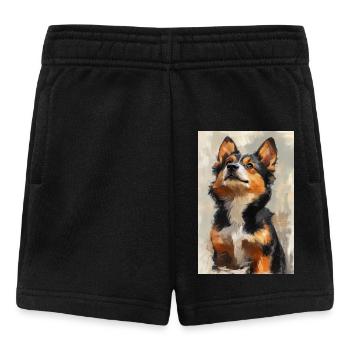 Illustration of a dog - Short Bébé - noir - Devant