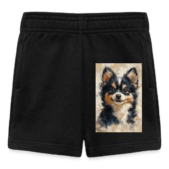 Illustration of a dog - Short Bébé - noir - Devant