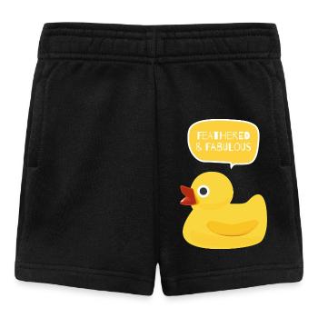 Conception de canard à plumes et fabuleuse - Short Bébé - noir - Devant