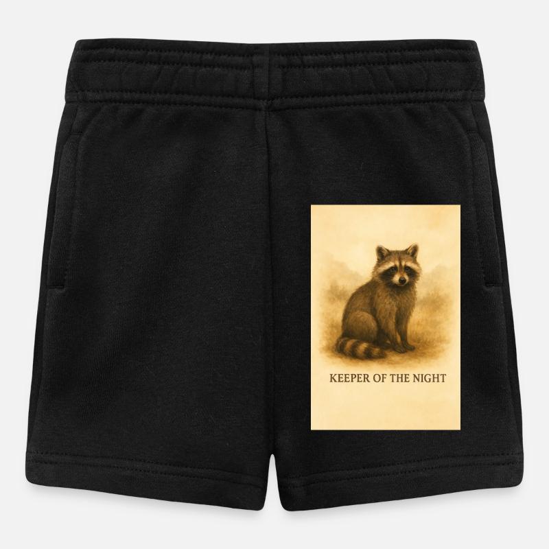 Gardien de la nuit raton laveur - Short Bébé - noir