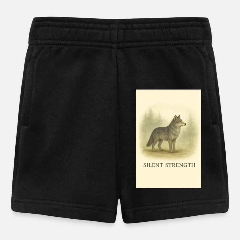 Stiller Machtwolf - Baby Shorts - Schwarz