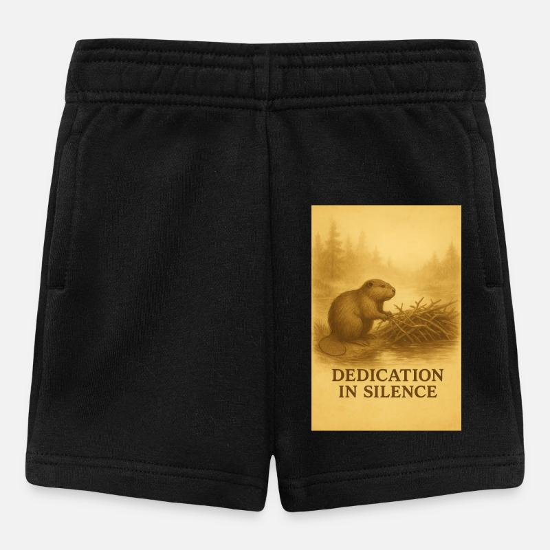 Biber-Hingabe in Stille - Baby Shorts - Schwarz