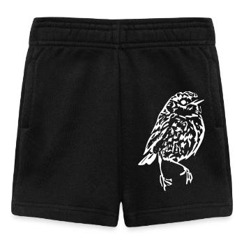 white bird white gift ornithologist - Baby Shorts - black - Front