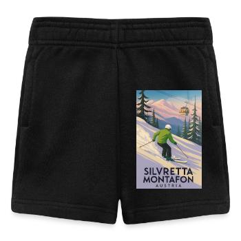 Silvretta Montafon Skier Poster - Baby Shorts - black - Front