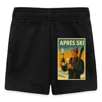 Affiche de célébration vintage après ski - Short Bébé - noir - Devant