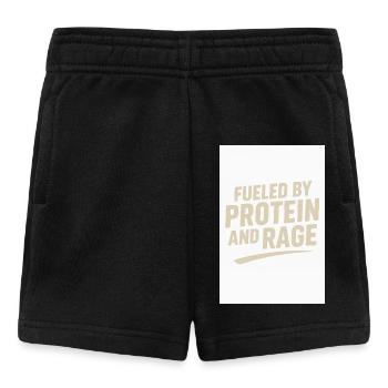 Fueled by Protein and Rage  - Baby Shorts - Schwarz - Vorne