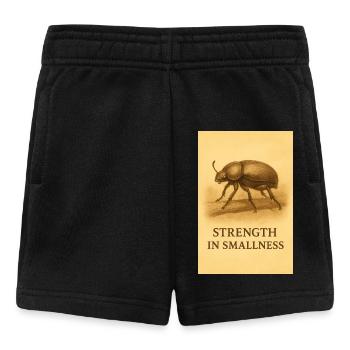 Strength in smallness - Baby Shorts - black - Front