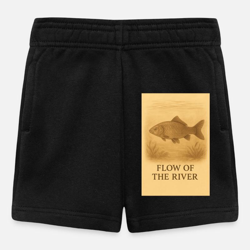 Ruisseau de la rivière Vis - Short Bébé - noir