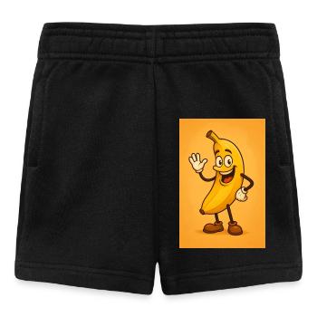 Live-Bananen-Maskottchen - Baby Shorts - Schwarz - Vorne