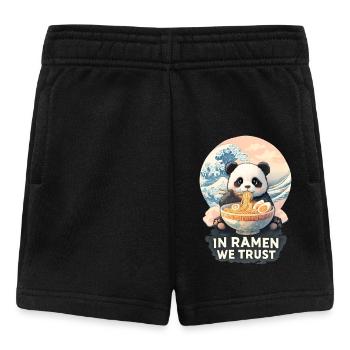 Panda Ramen : Grande Vague au Japon - Short Bébé - noir - Devant