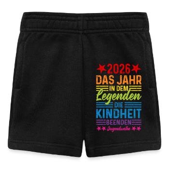 2026 Das Jahr in dem Legenden die Kindheit beenden - Baby Shorts - Schwarz - Vorne