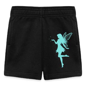 Feen-Silhouette mit Sternen - Baby Shorts - Schwarz - Vorne