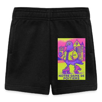 Neon_Pigeon_Roller-skater - Baby Shorts - black - Front