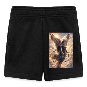 Ange Gardien avec Croix - Short Bébé - noir - Devant