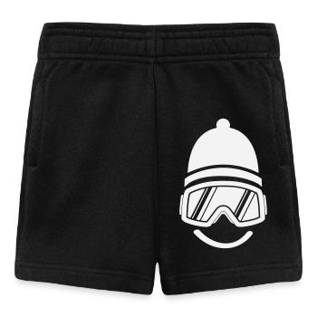 Smileface Ski Goggles Silhouette - Baby Shorts - black - Front